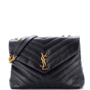 Saint Laurent Loulou — Borsa Matelassé Media in Pelle